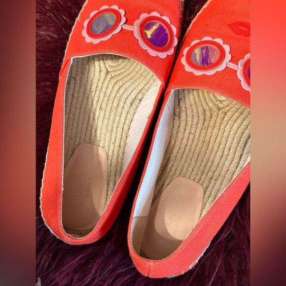 kate spade Grenada Glasses Espadrille Flats Sz 9B - Picture 7 of 8